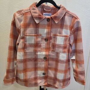 Old Navy Kids Orange Plaid Shirt